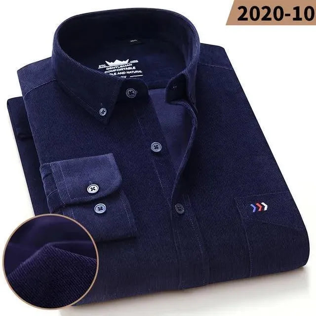 Ryan Corduroy Winter Shirt For Men-Men Shirts-LeStyleParfait