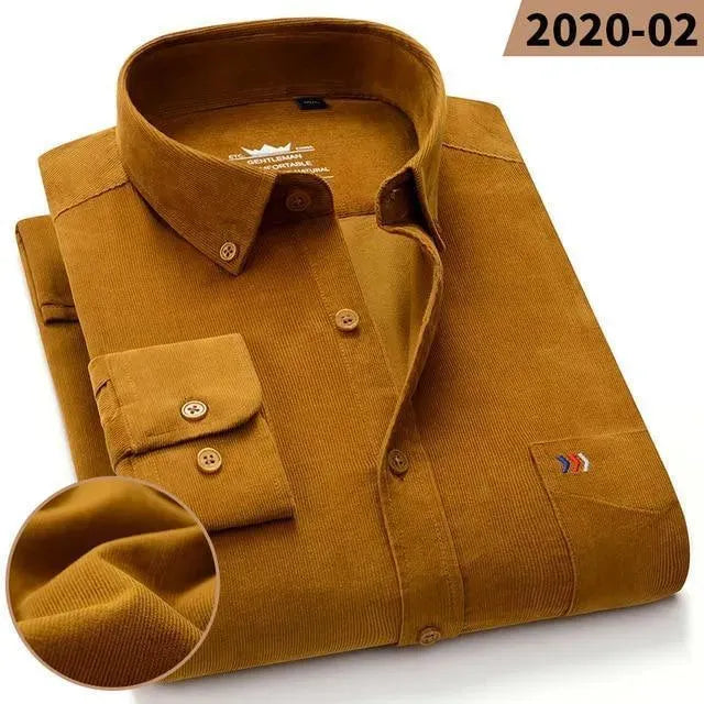 Ryan Corduroy Winter Shirt For Men-Men Shirts-LeStyleParfait