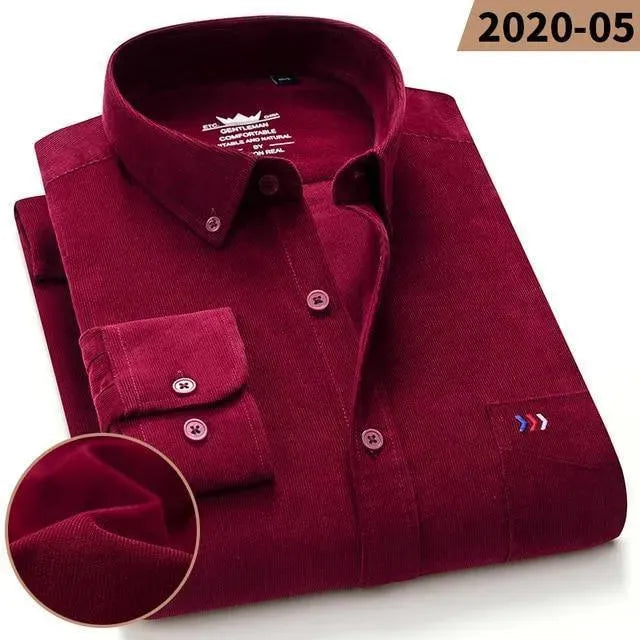 Ryan Corduroy Winter Shirt For Men-Men Shirts-LeStyleParfait