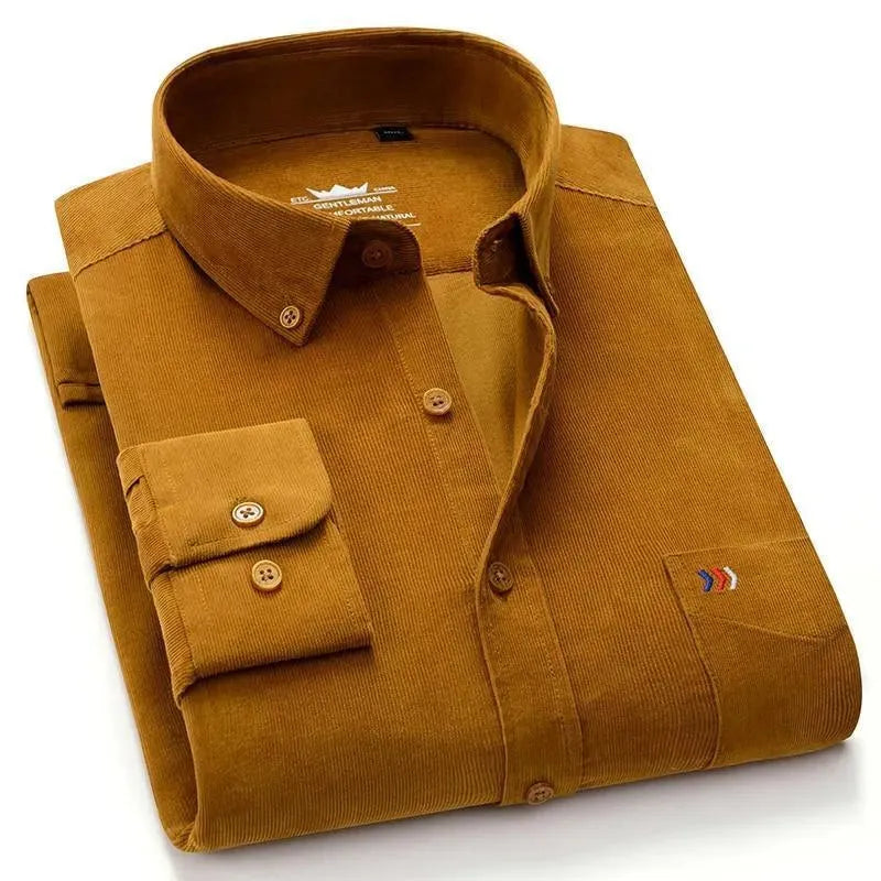Ryan Corduroy Winter Shirt For Men-Men Shirts-LeStyleParfait