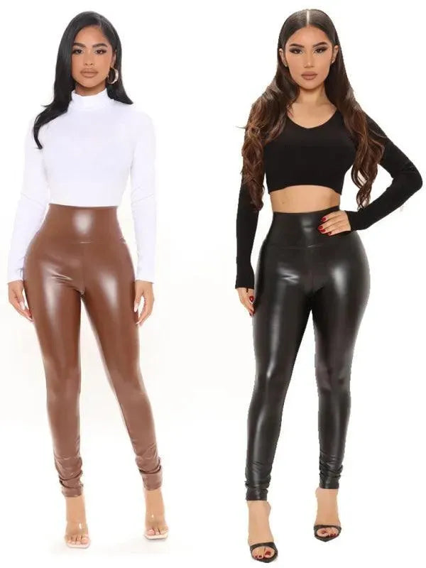 Sexy Slim Fit Leather Women Pants - Women Pants - LeStyleParfait