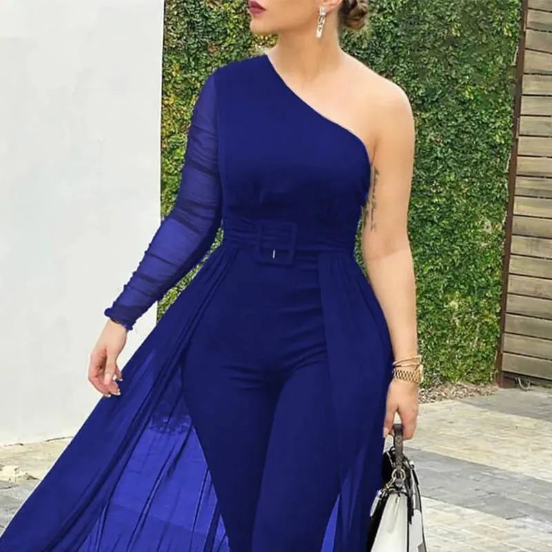 Sleek One Shoulder Jumpsuit For Women - Jumpsuit - LeStyleParfait fashion image