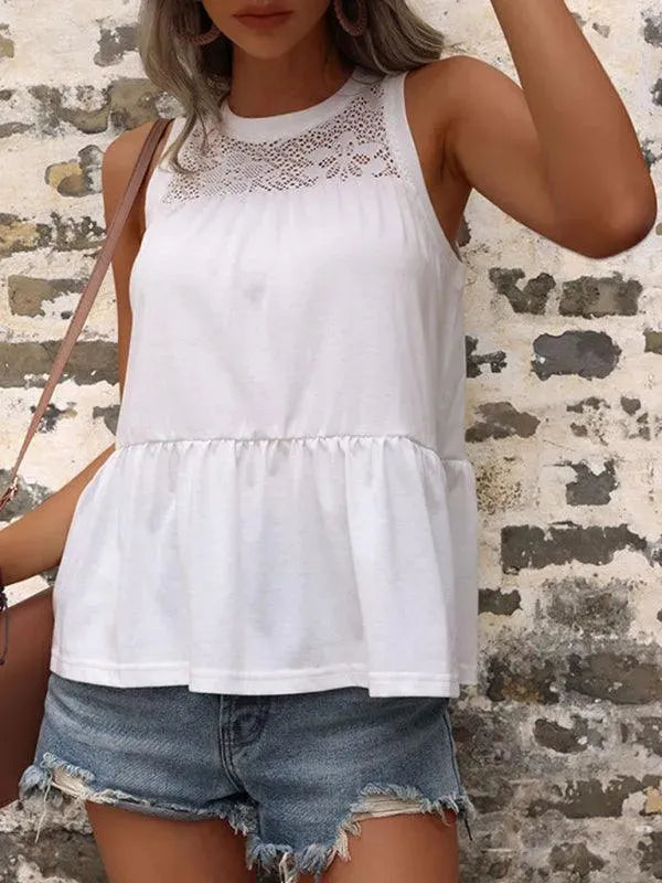 Sleeveless Multilayer Loose Women Top - Women Tops - LeStyleParfait