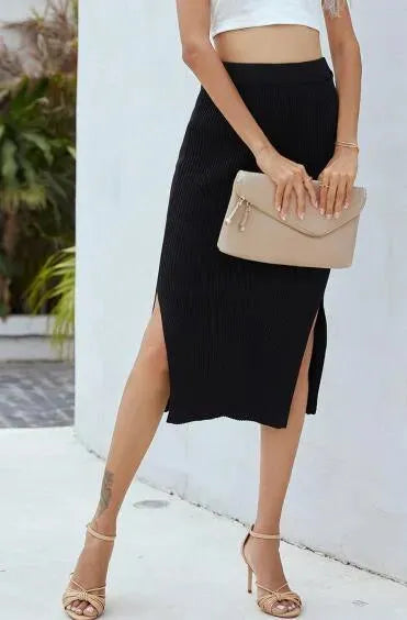 Slim Fit Office Midi Skirt-Women's Skirt-LeStyleParfait