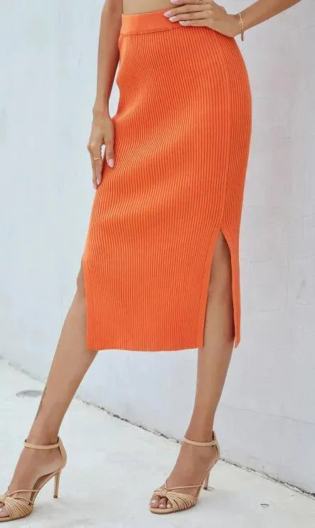 Slim Fit Office Midi Skirt-Women's Skirt-LeStyleParfait