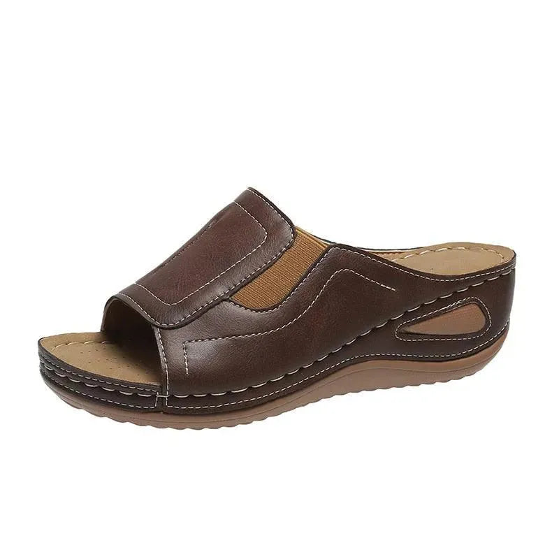 Slip-On Wedge Sandal Shoes - Wedge Shoes - LeStyleParfait
