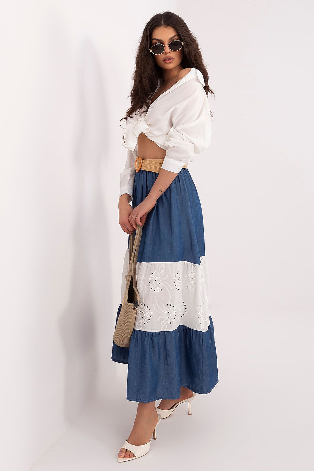 Solid Elastic Waist Maxi Skirt-Women's Skirt-LeStyleParfait