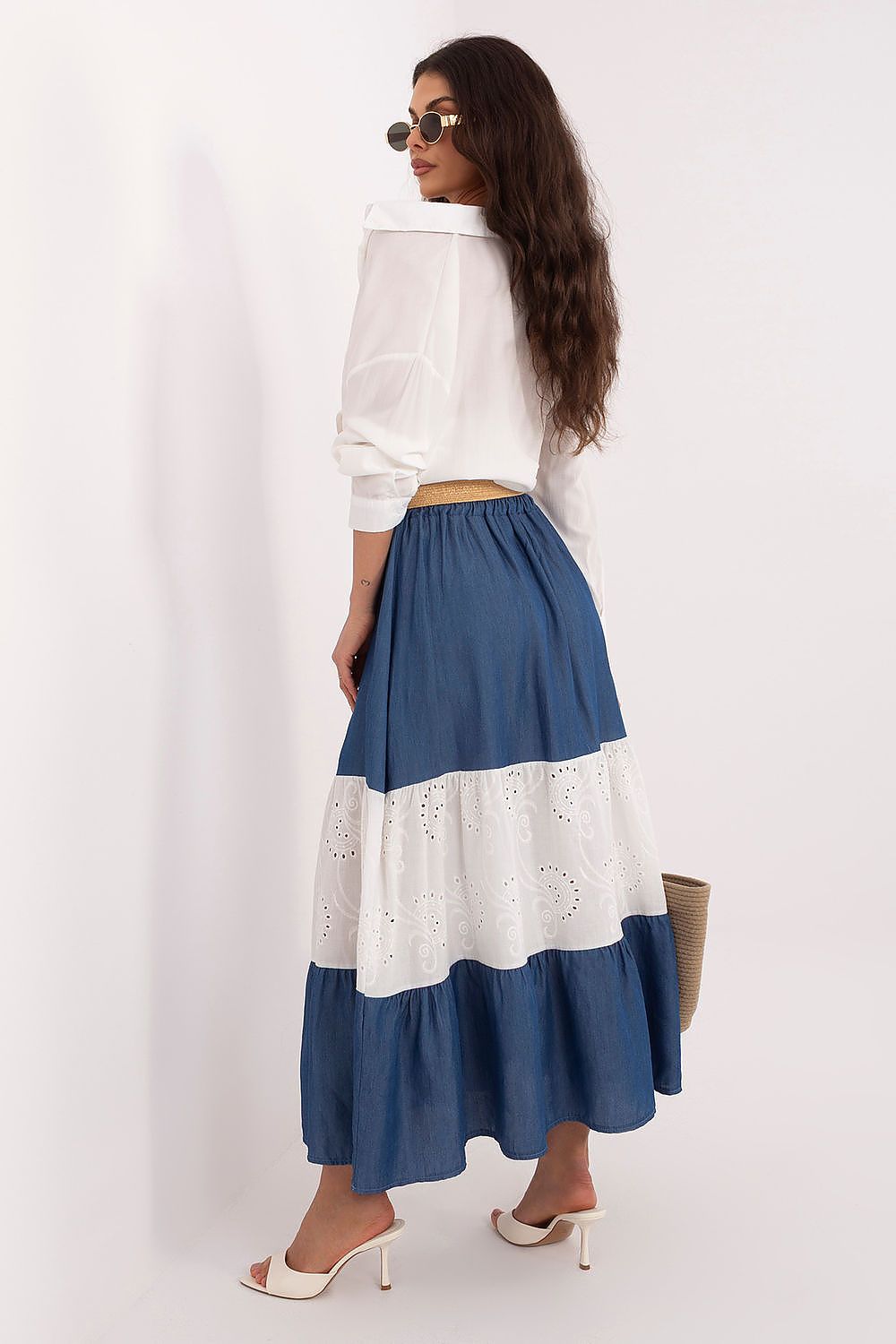 Solid Elastic Waist Maxi Skirt-Women's Skirt-LeStyleParfait