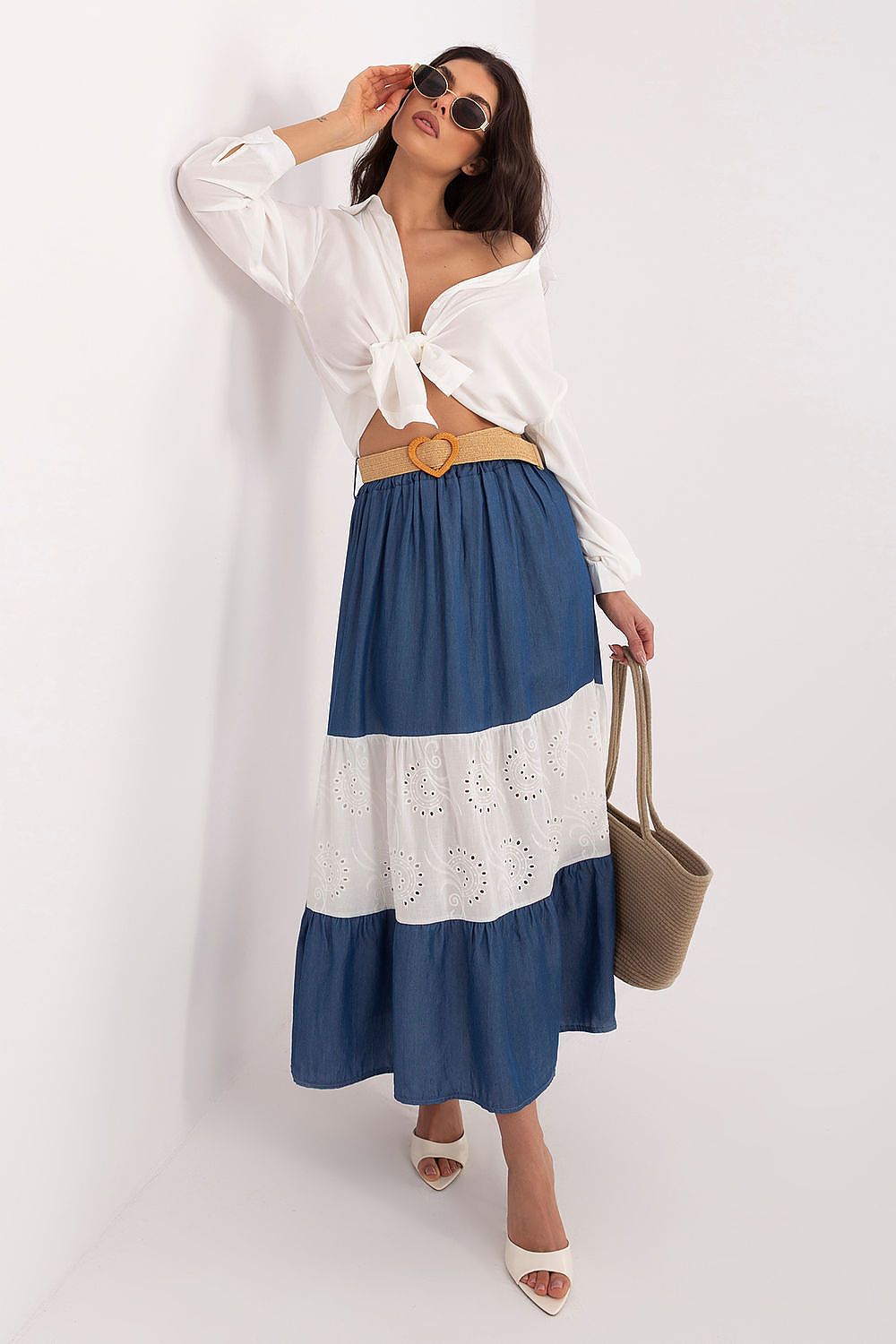 Solid Elastic Waist Maxi Skirt-Women's Skirt-LeStyleParfait