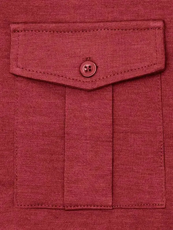 Solid Long Sleeve Men Polo Shirt-Polo Shirt-LeStyleParfait