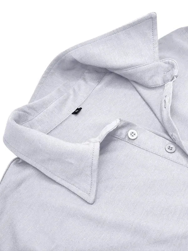 Solid Long Sleeve Men Polo Shirt-Polo Shirt-LeStyleParfait