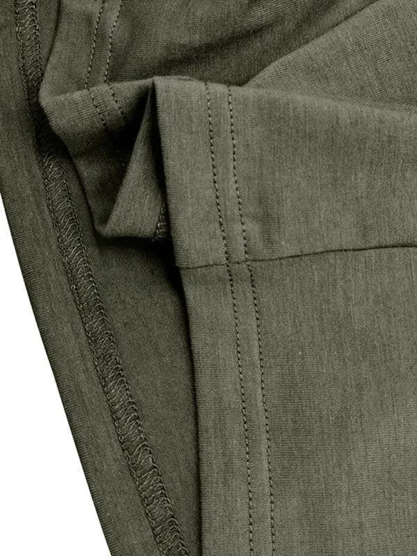 Solid Long Sleeve Men Polo Shirt-Polo Shirt-LeStyleParfait