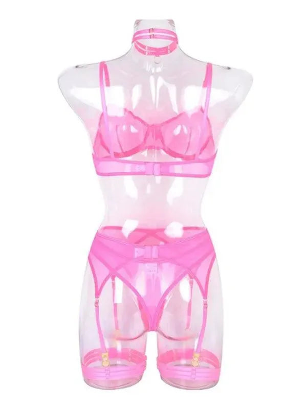 LeStyleParfait Women's Lingerie Sexy Ladies Plain-Solid-Lingerie Set
