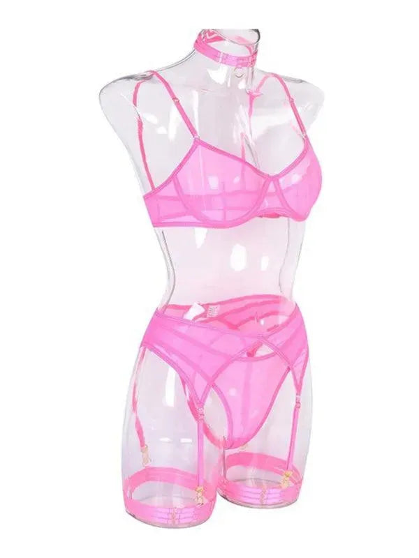 LeStyleParfait Women's Lingerie Sexy Ladies Plain-Solid-Lingerie Set