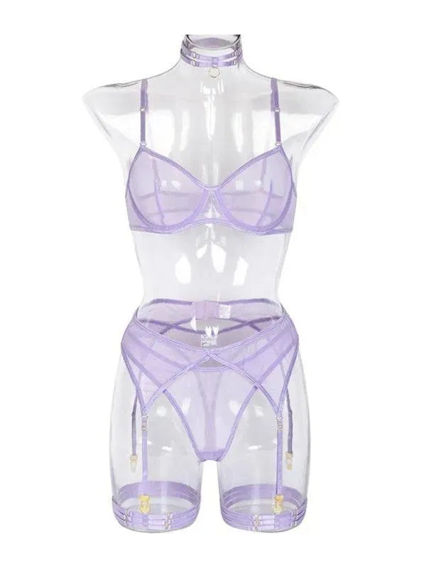 LeStyleParfait Women's Lingerie Sexy Ladies Plain-Solid-Lingerie Set