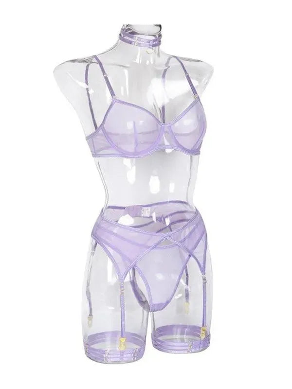 LeStyleParfait Women's Lingerie Sexy Ladies Plain-Solid-Lingerie Set