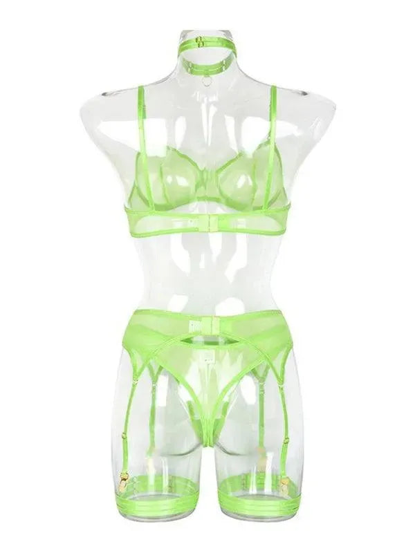 LeStyleParfait Women's Lingerie Sexy Ladies Plain-Solid-Lingerie Set