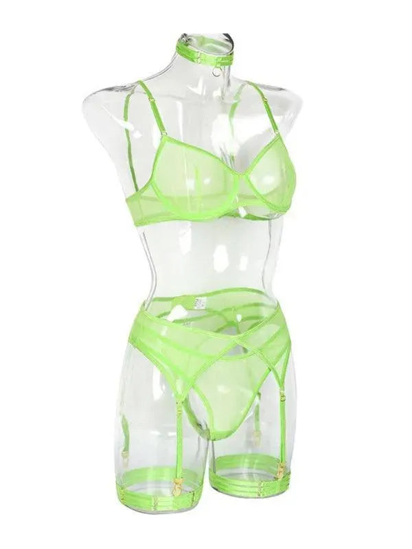 LeStyleParfait Women's Lingerie Sexy Ladies Plain-Solid-Lingerie Set