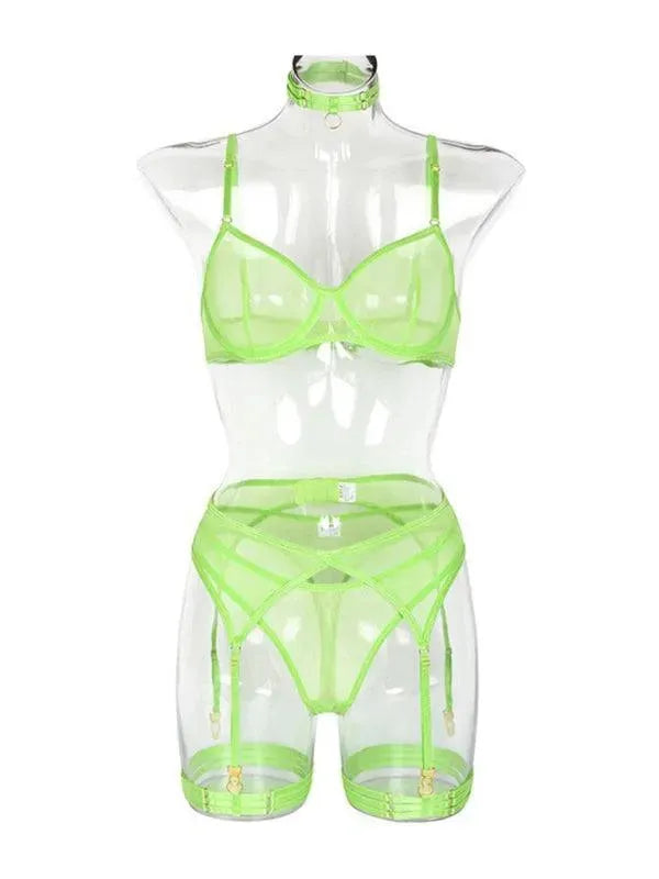 LeStyleParfait Women's Lingerie Sexy Ladies Plain-Solid-Lingerie Set