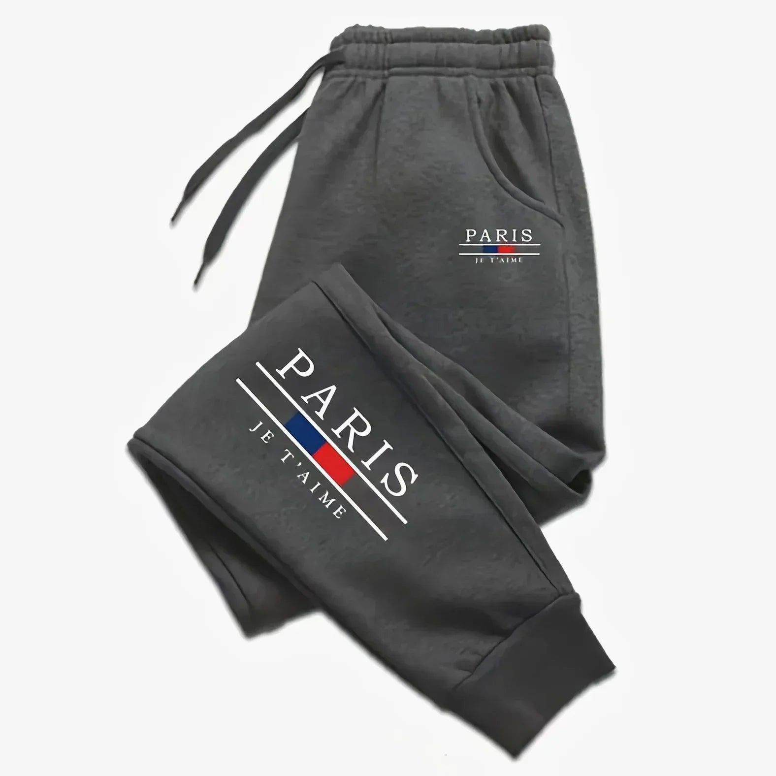 Sporty Casual Men Jogger Pants - Mid Rise Drawstring
