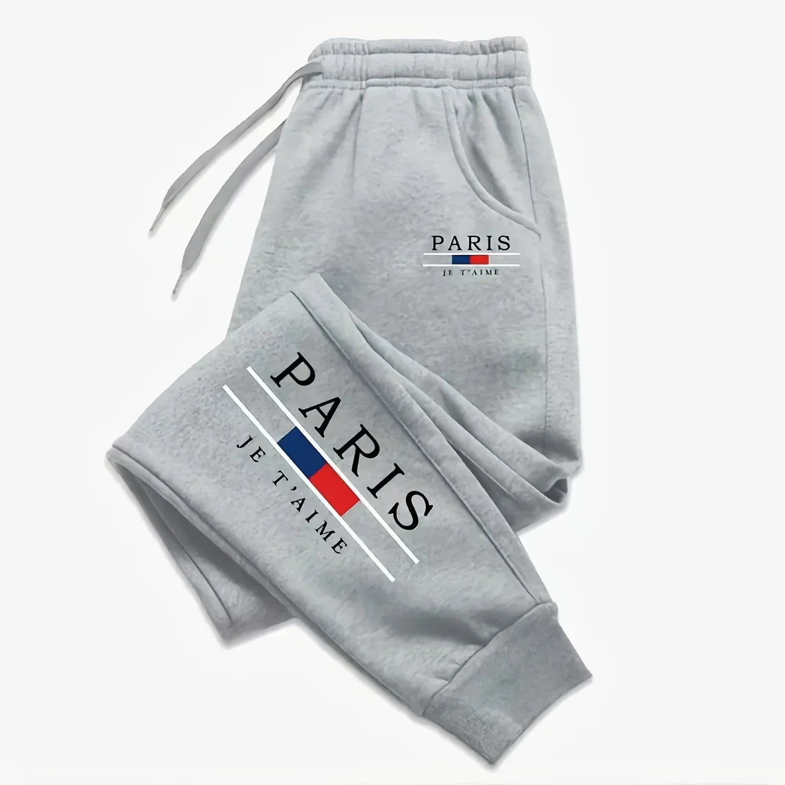 Sporty Casual Men Jogger Pants - Mid Rise Drawstring