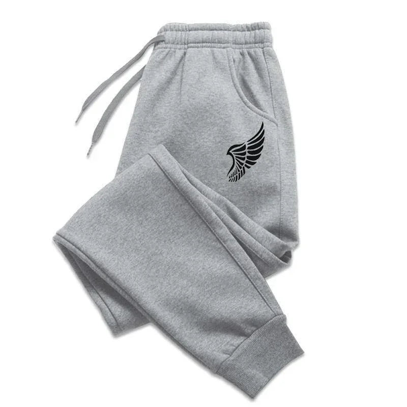 Sporty Casual Men Jogger Pants - Mid Rise Drawstring Tapered Fit