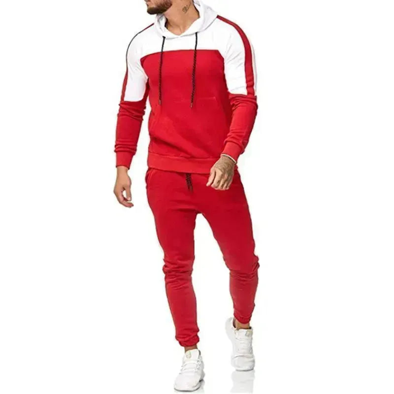 Sporty Men Casual Two-Piece Jogger Set - Casual Jogger Set - LeStyleParfait