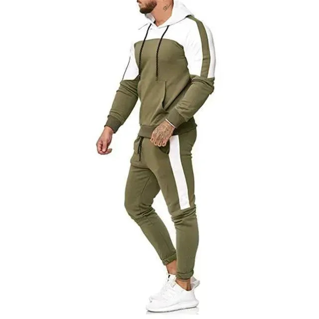 Sporty Men Casual Two-Piece Jogger Set - Casual Jogger Set - LeStyleParfait