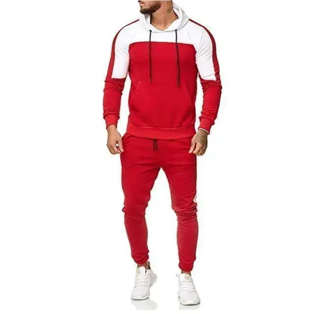 Sporty Men Casual Two-Piece Jogger Set - Casual Jogger Set - LeStyleParfait