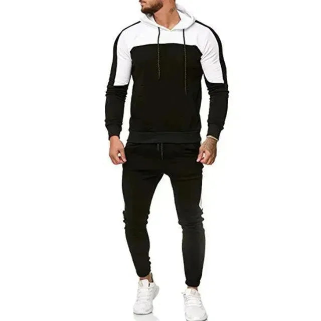 Sporty Men Casual Two-Piece Jogger Set - Casual Jogger Set - LeStyleParfait