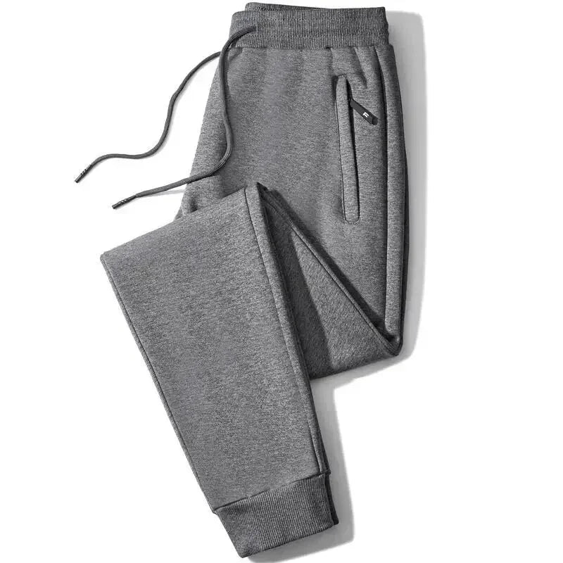 Sporty Men Jogger Pants - Mid Rise Elastic Waist