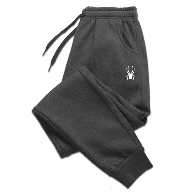 Sporty Men Jogger Pants - Mid-Rise Fleece-Lined