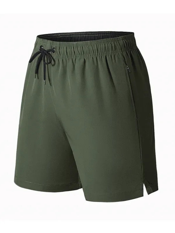 LeStyleParfait Plain-Solid Men's Drawstring-Elastic Waist Nylon-