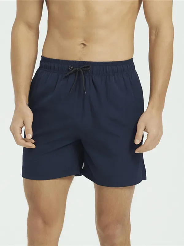 LeStyleParfait Plain-Solid Men's Drawstring-Elastic Waist Nylon-