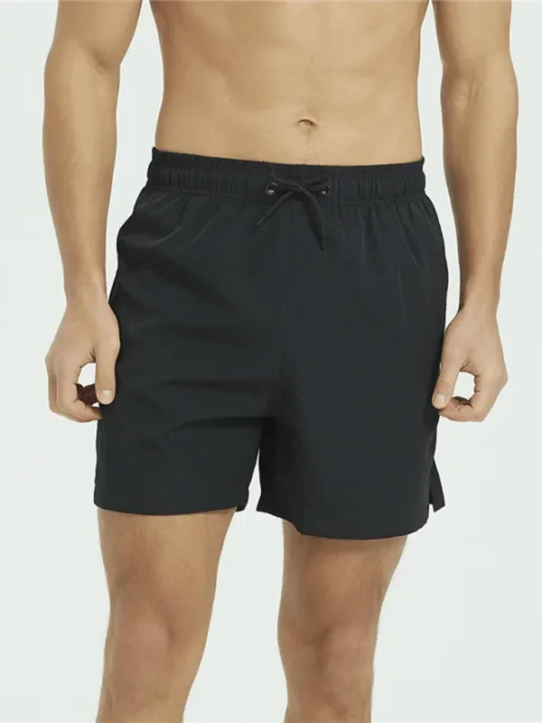 LeStyleParfait Plain-Solid Men's Drawstring-Elastic Waist Nylon-