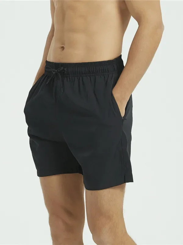 LeStyleParfait Plain-Solid Men's Drawstring-Elastic Waist Nylon-