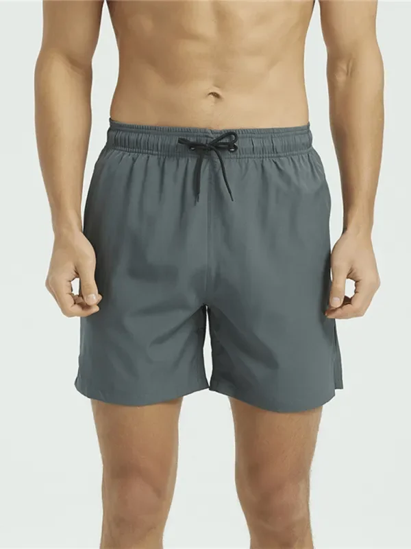 LeStyleParfait Plain-Solid Men's Drawstring-Elastic Waist Nylon-