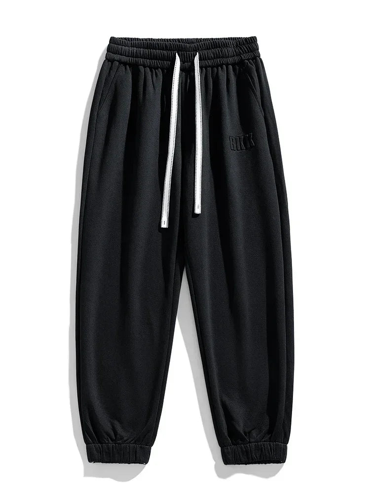 Sporty/Hip Hop/Relaxed Men Jogger Pants - Mid Rise Drawstring Tapered