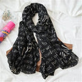 LeStyleParfait Women's Scarves & Shawls Stylish Wrap Scarf Printed Silk Satin -Scarf