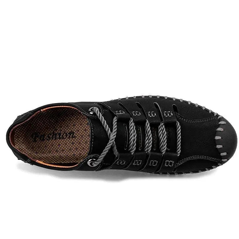 Stitched Lace Up Sandals - Sandals - LeStyleParfait