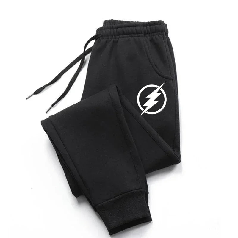 Streetwear Men Jogger Pants - Mid-Rise Drawstring Tapered Fit