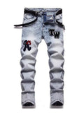 Patches Straight Leg Jeans - Men's Jeans - LeStyleParfait