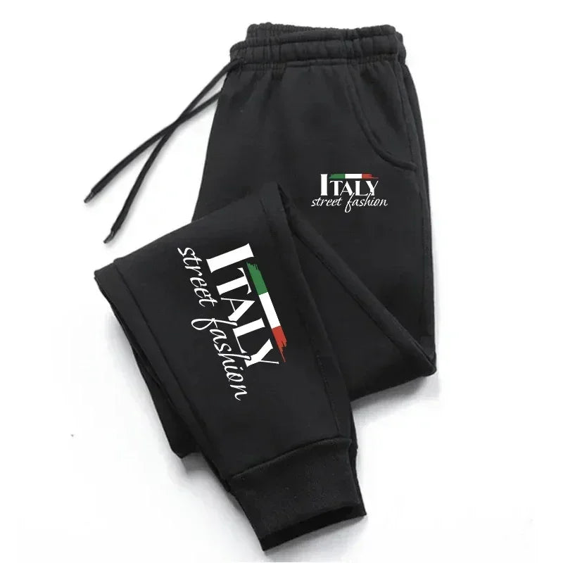 Streetwear Unisex Jogger Sweatpants - Mid-Rise Drawstring Tapered Fit