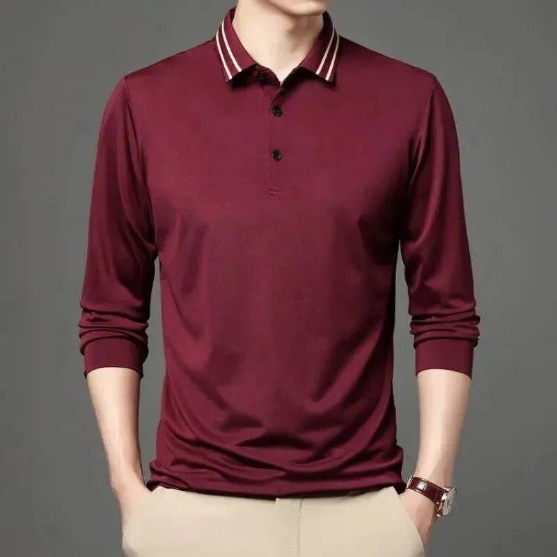 Striped Collar Men Polo Shirt-Polo Shirt-LeStyleParfait