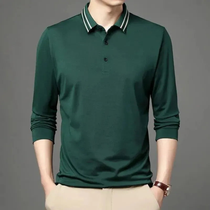 Striped Collar Men Polo Shirt-Polo Shirt-LeStyleParfait