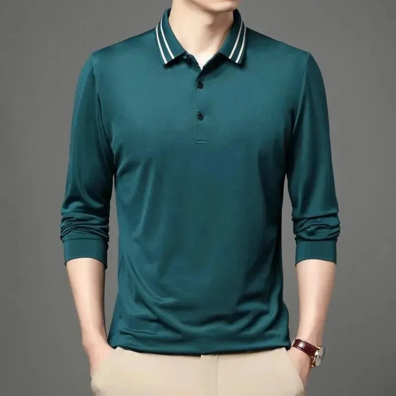 Striped Collar Men Polo Shirt-Polo Shirt-LeStyleParfait