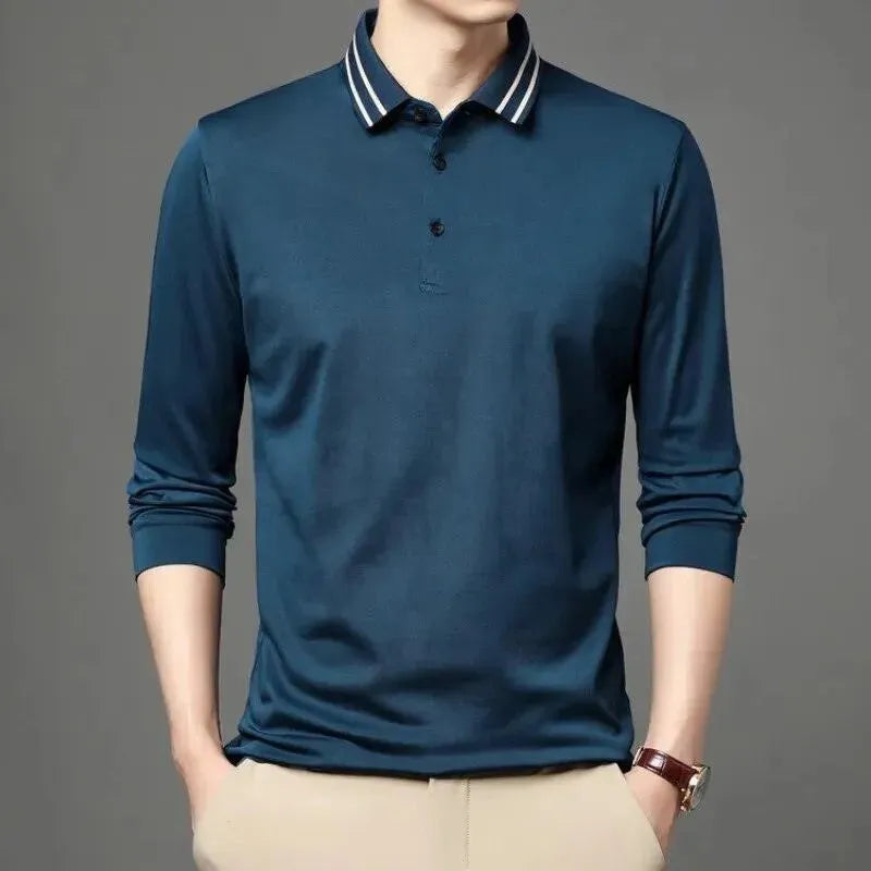 Striped Collar Men Polo Shirt-Polo Shirt-LeStyleParfait