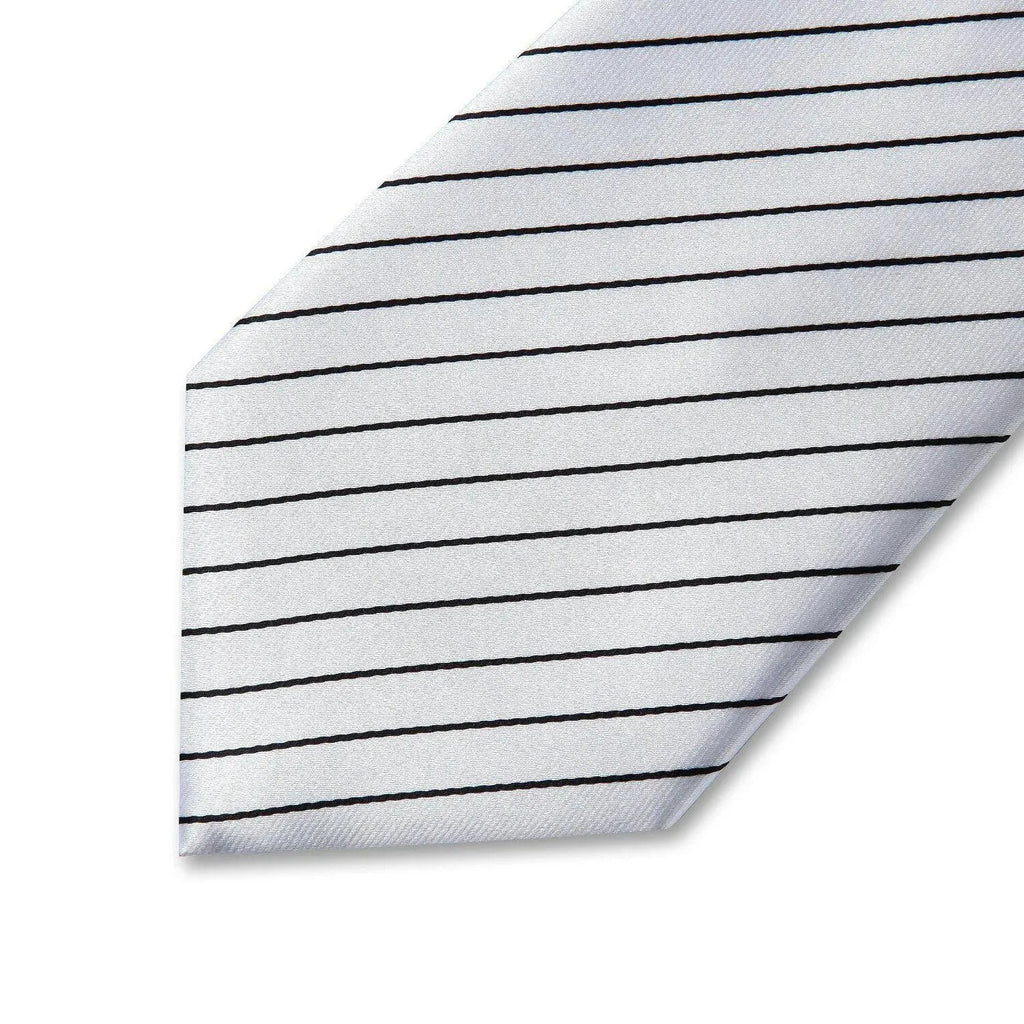 Striped Necktie Handkerchief Set - Necktie - LeStyleParfait