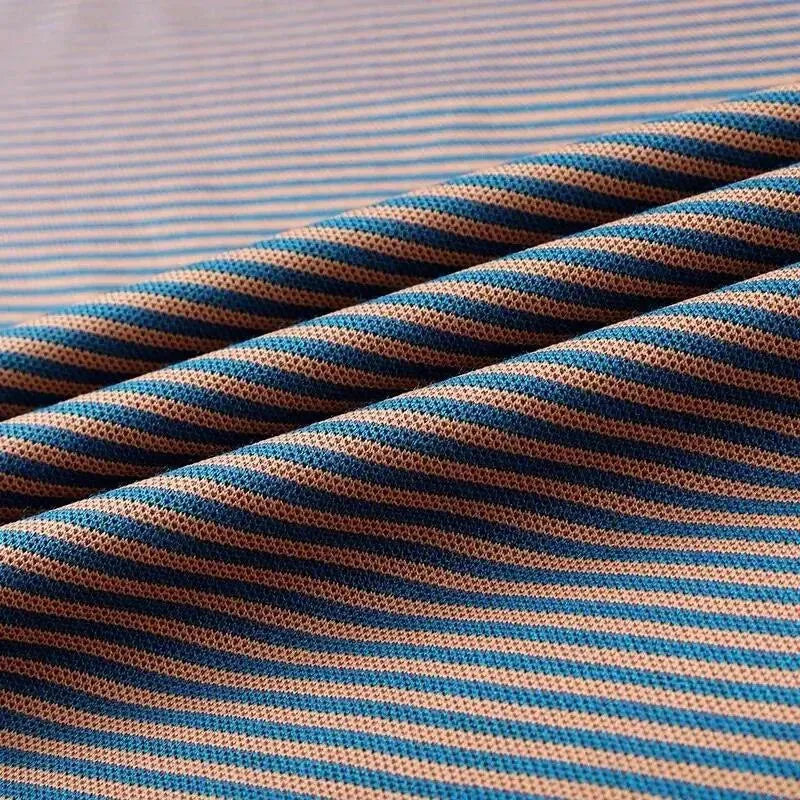 Striped Polo Shirt Long Sleeves-Polo Shirt-LeStyleParfait