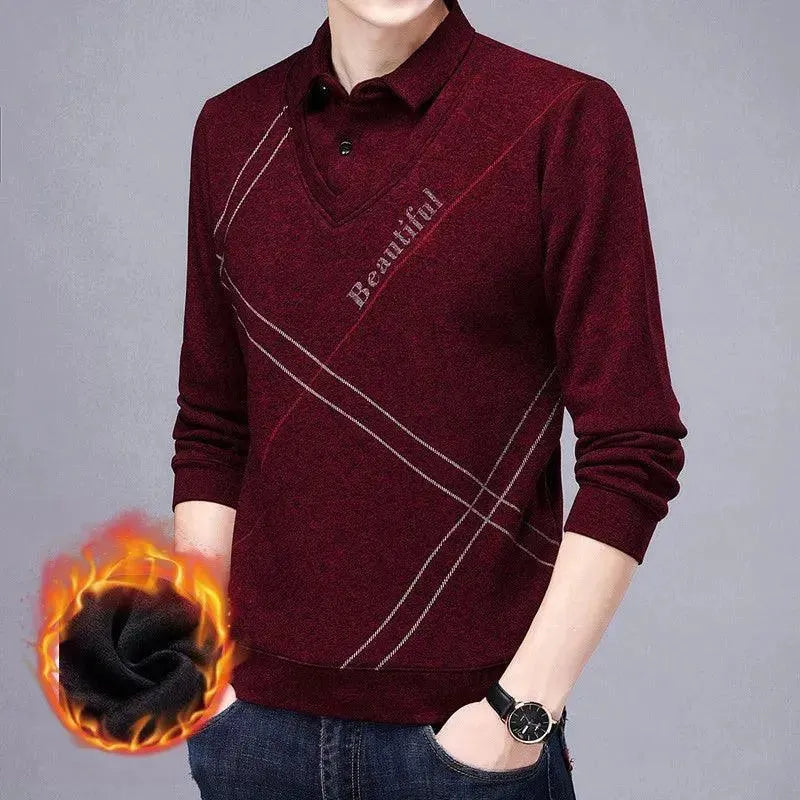 Striped Thick Men Polo Shirt-Polo Shirt-LeStyleParfait